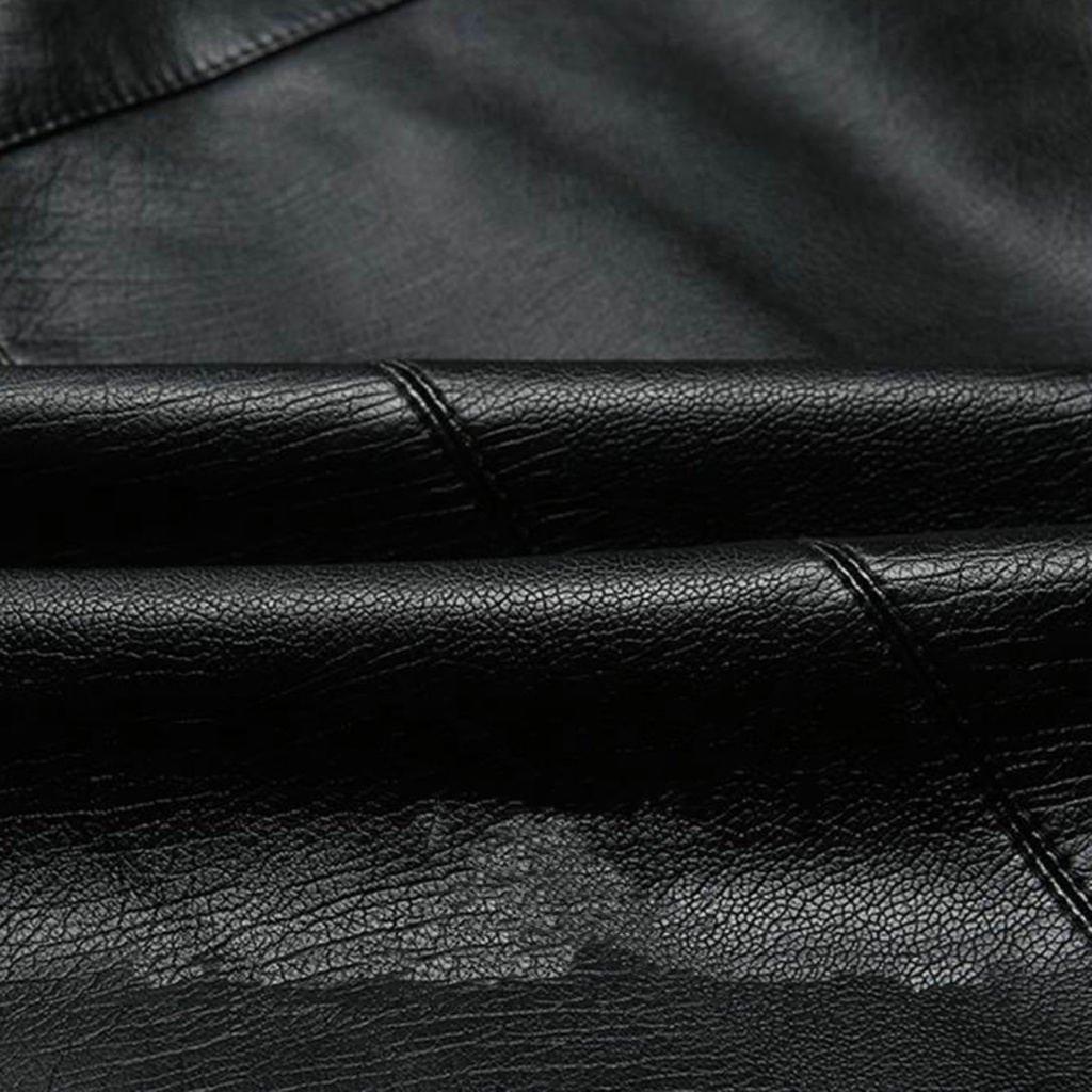 Channel Áo Khoác Da Giả Chống Gió Ấm Áp Thời Trang Thu Đông Cho Nam