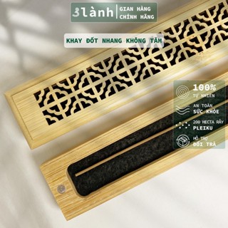 Khay Đốt Hộp Đốt Nhang Trầm Hương Không Tăm Cao Cấp 3 Lành Họa Tiết Lạ Mắt Có Miếng Lót Chống Cháy