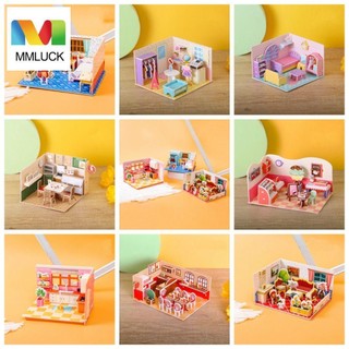 Mmluck Mô Hình Đồ Chơi Xếp Hình Phòng 3d Thủ Công Hình Hoạt Hình Dành Cho Trẻ Em