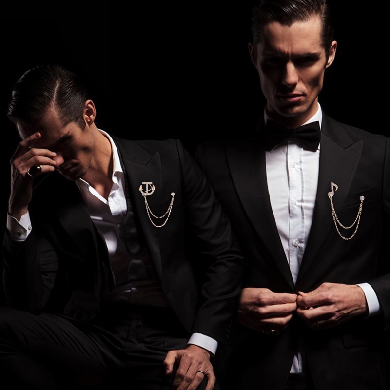 Trâm Cài Áo Hình Vương Miện Bằng Hợp Kim Phong Cách Hải Quân Cho Nam & Nữ