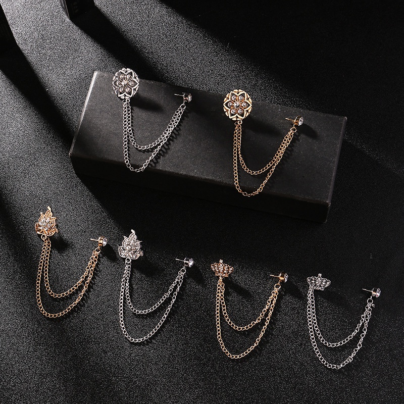 Trâm Cài Áo Hình Vương Miện Bằng Hợp Kim Phong Cách Hải Quân Cho Nam & Nữ