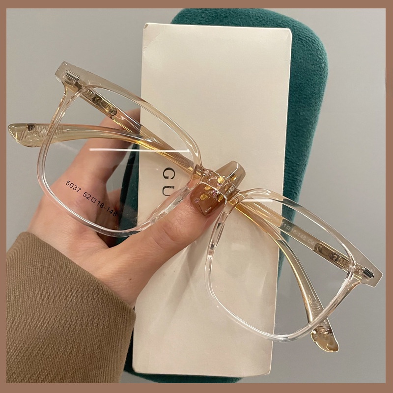 【-0°~-400°Mắt Kính Gọng Vuông Lớn Siêu Nhẹ Màu Đen Thời Trang Cho Nam Và Nữ