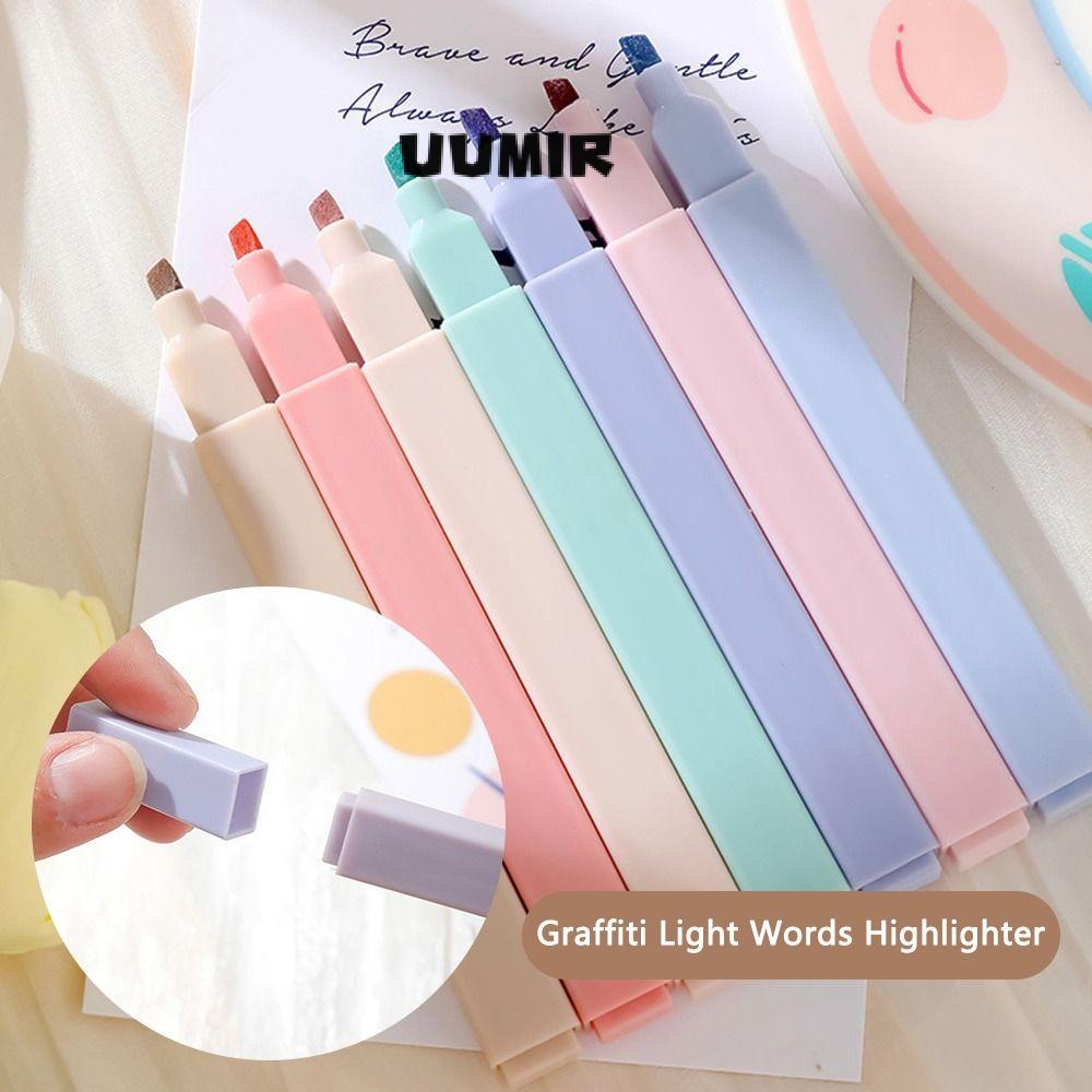 UUMIR Set 6 Bút Lông Đánh Dấu Đầu Mềm Nhiều Màu