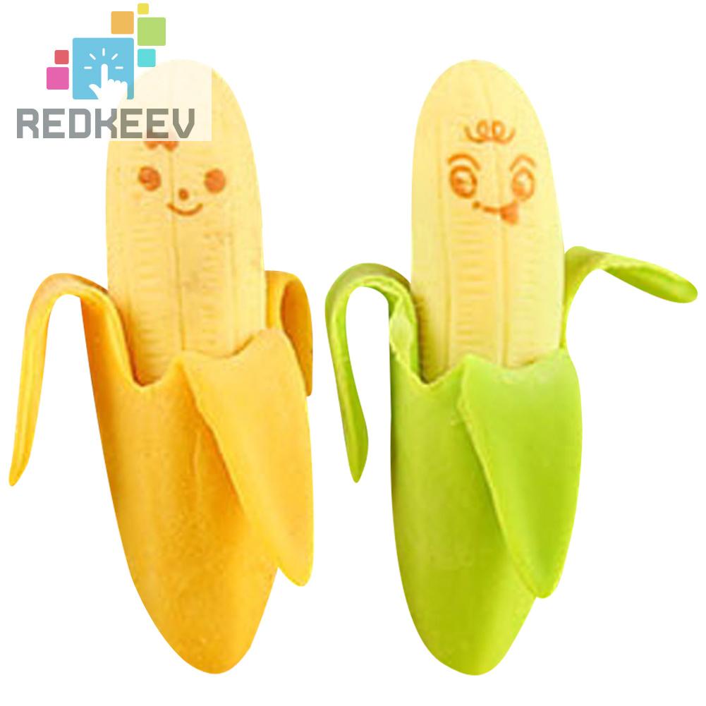Bộ 2 Cục Tẩy Bút Chì Hình Trái Chuối Bằng Cao Su Dễ Thương