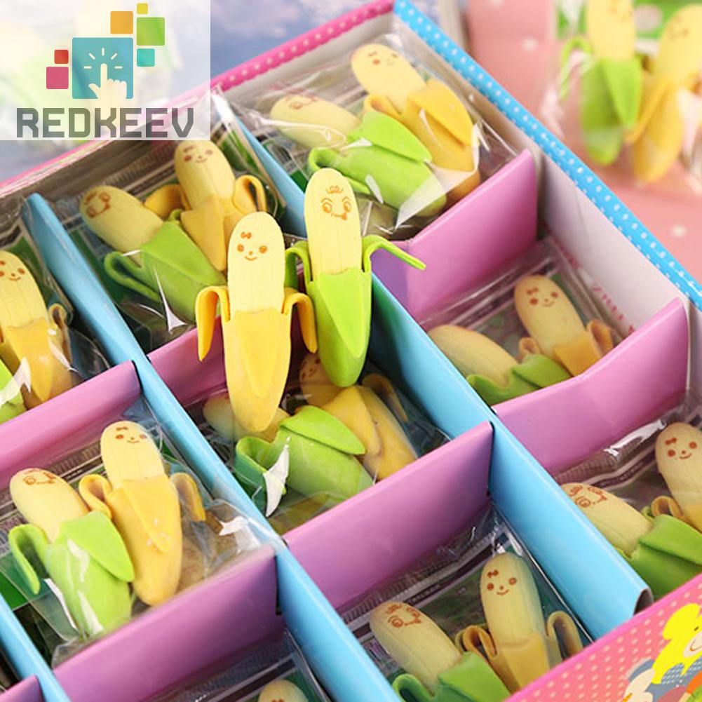 Bộ 2 Cục Tẩy Bút Chì Hình Trái Chuối Bằng Cao Su Dễ Thương