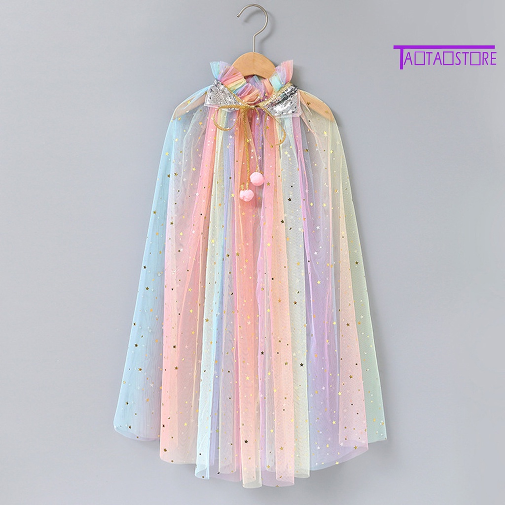 1 Bộ Trang Phục Công Chúa Bằng pvc Đính Kim Sa Lấp Lánh Thoáng Khí Thoải Mái Cho Bé Gái