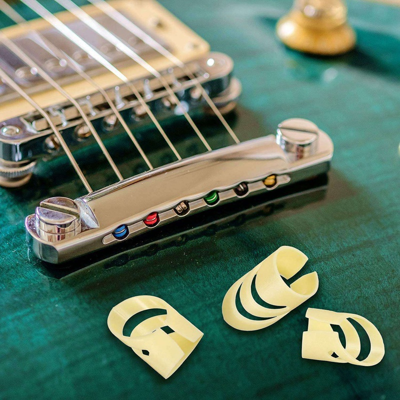 Bộ 8 Miếng Gảy Đàn guitar bass / ukulele Bằng Nhựa Cỡ Vừa Và Lớn Có Thể Điều Chỉnh