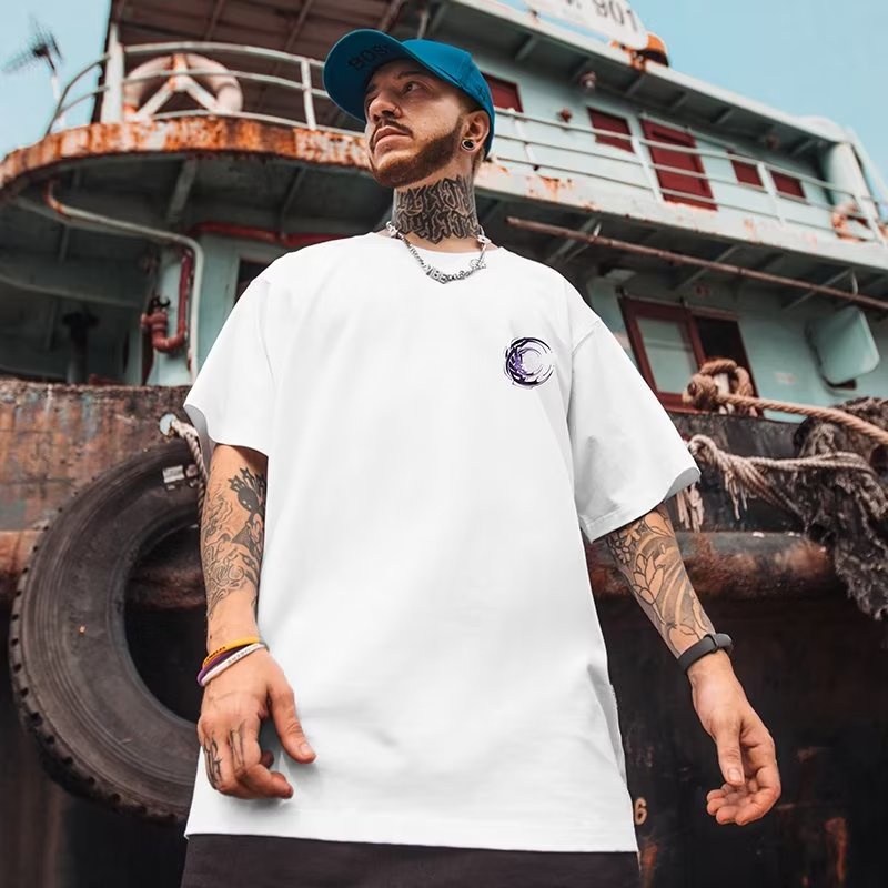 Iris-T áo phông nam Áo Thun phông áo nam thun Áo Thun Form Rộng Ngắn Tay Unisex  Phong cách Đẹp Cái mới Thời trang C98AEXJ 36Z230909