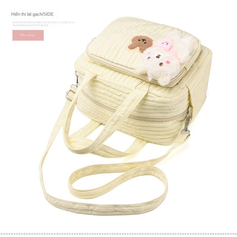 Túi mẹ túi xách thời trang mẹ và bé túi mẹ nóng bỏng với bé bong bóng lưới đeo vai túi đeo chéo chai tã bảo quản túi