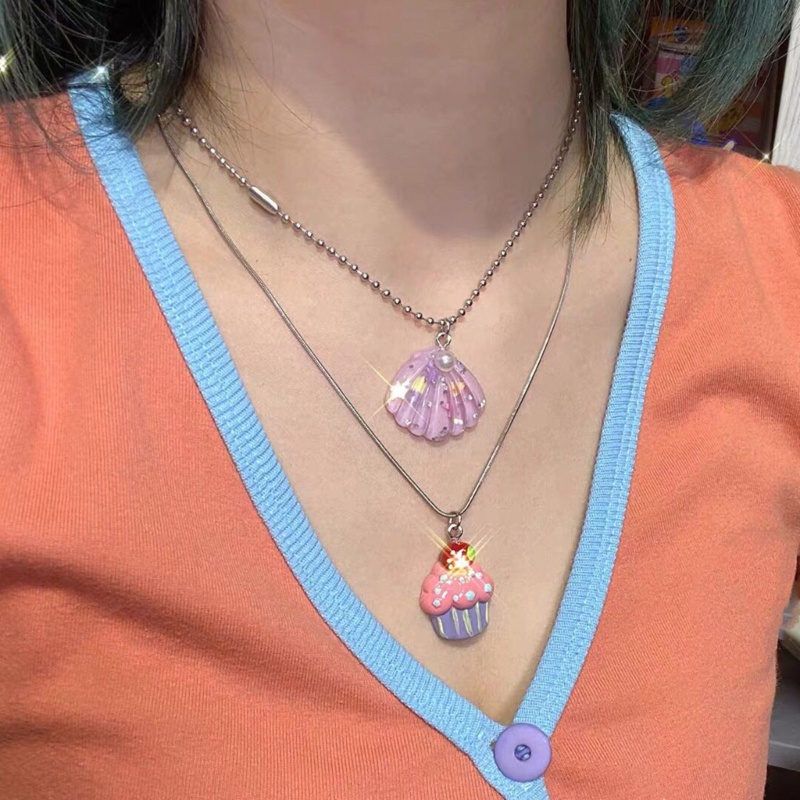 Coo Vòng cổ choker Mặt Vỏ Sò Đơn Giản