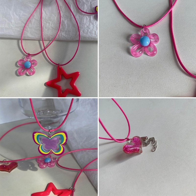 Ivy Dây Chuyền Xương Đòn acrylic Hình Hoa / Ngôi Sao / Trái Tim Có Thể Điều Chỉnh Kích