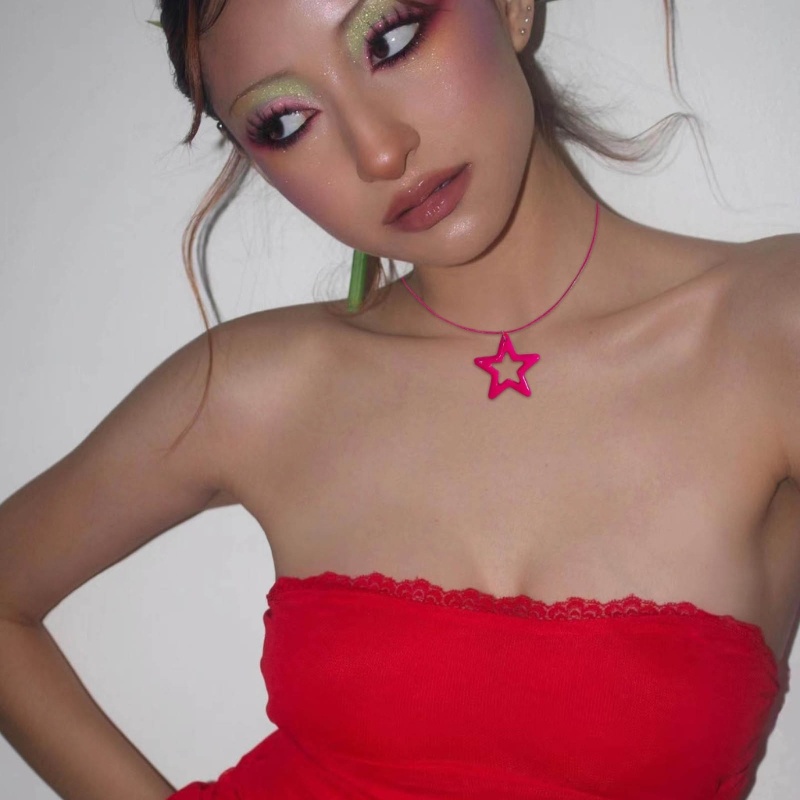 Ivy Dây Chuyền Xương Đòn acrylic Hình Hoa / Ngôi Sao / Trái Tim Có Thể Điều Chỉnh Kích