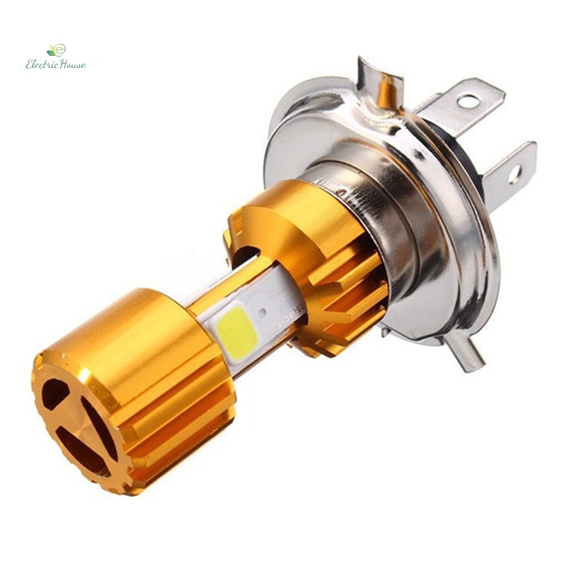 Đèn Pha led h4 10w 3 cob 500lm Chuyên Dụng Cho Xe Mô Tô