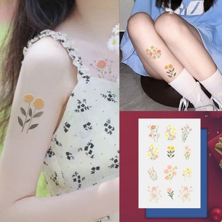 Hình Xăm Dán Tạm Thời Họa Tiết Hoa Dễ Thương Chống Thấm Nước Bền Màu Đến 7 Ngày