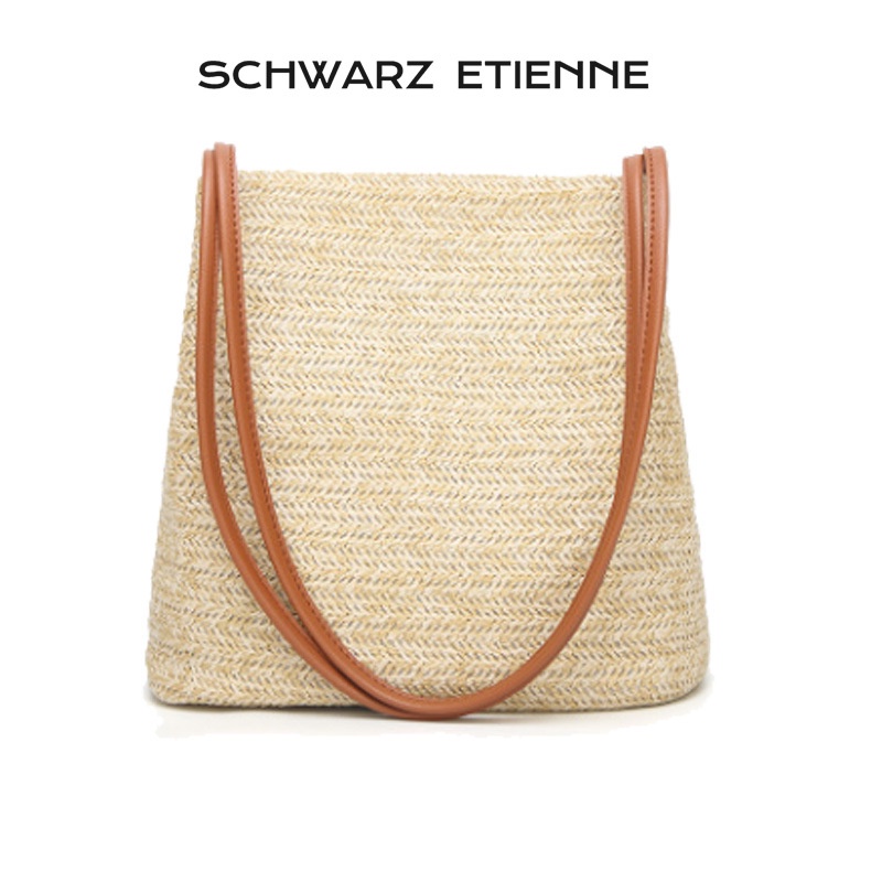 Schwarz etienne Túi Xách Đeo Vai Đan Cói Phong Cách Hàn Quốc Thời Trang Cho Nữ