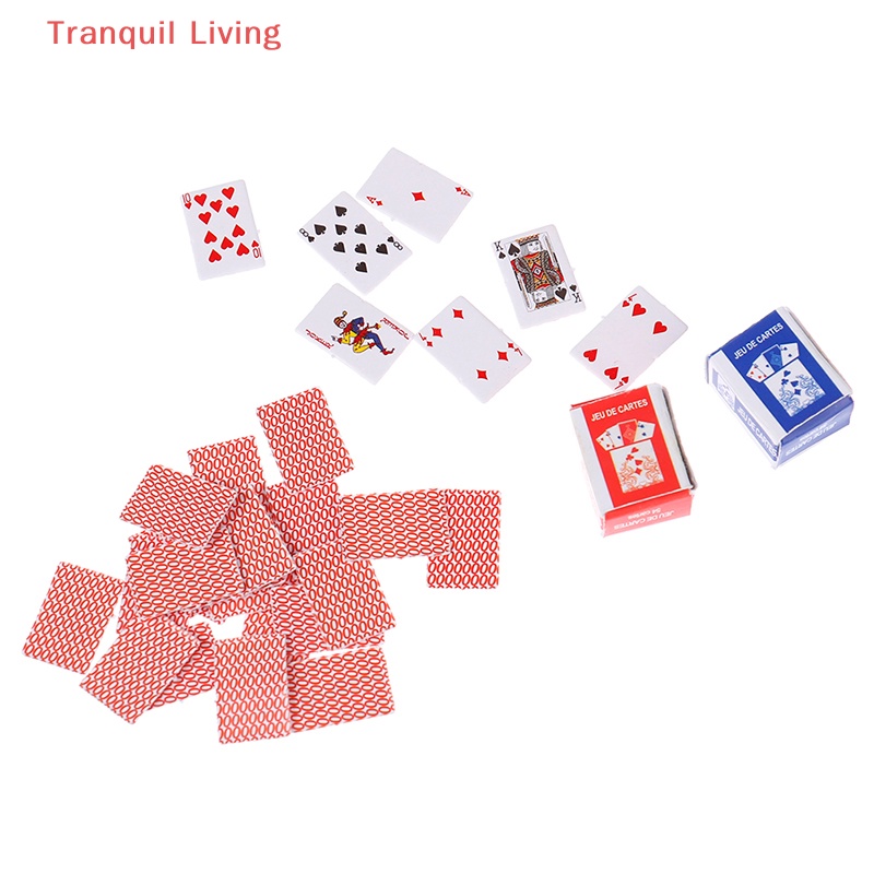 Bộ Bài poker mini Dễ Thương Trang Trí Nhà Búp Bê Tỉ Lệ 1: 12