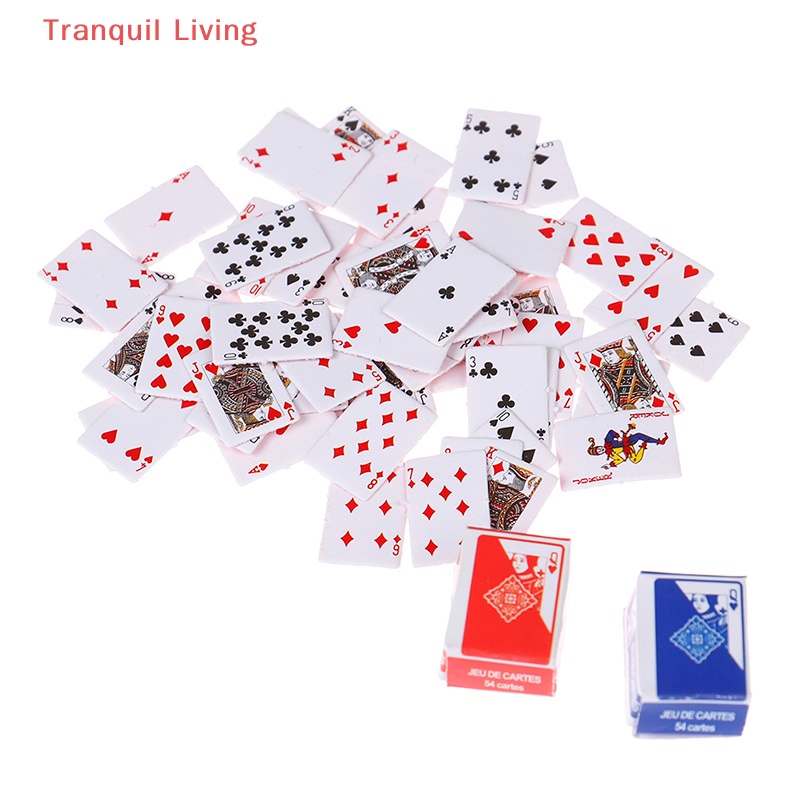 Bộ Bài poker mini Dễ Thương Trang Trí Nhà Búp Bê Tỉ Lệ 1: 12