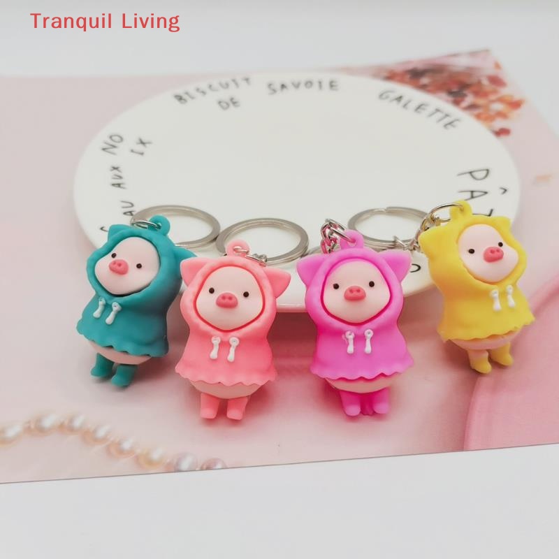 Móc Khóa Hình Chú Heo Mặc Áo Mưa Dễ Thương