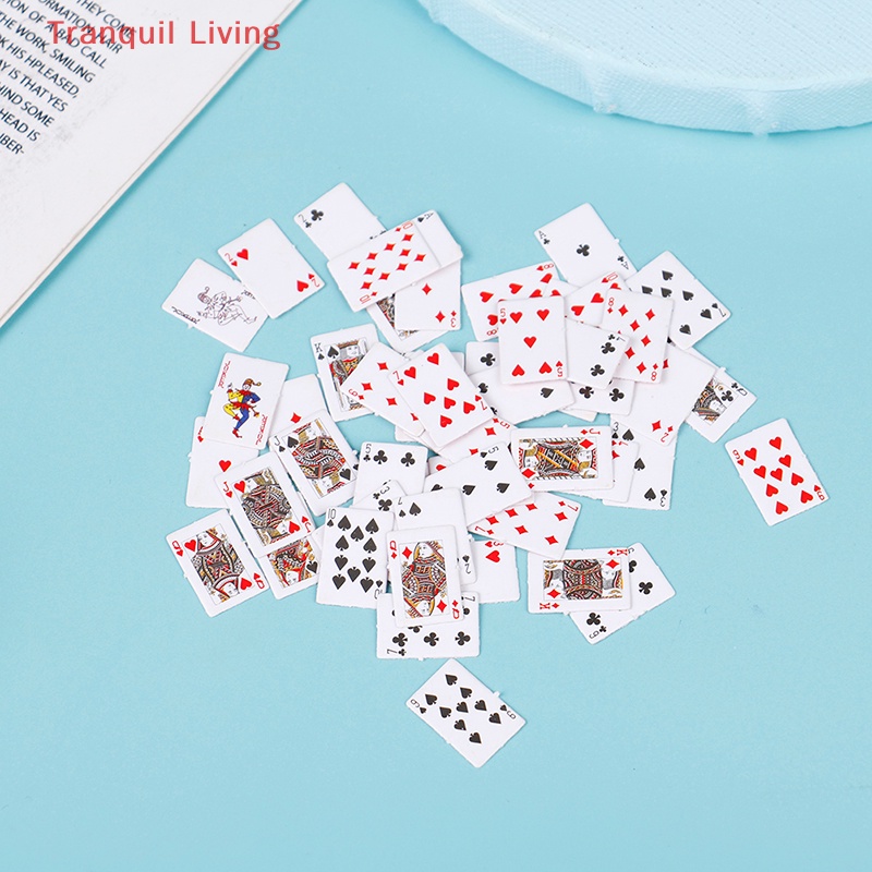 Bộ Bài poker mini Dễ Thương Trang Trí Nhà Búp Bê Tỉ Lệ 1: 12