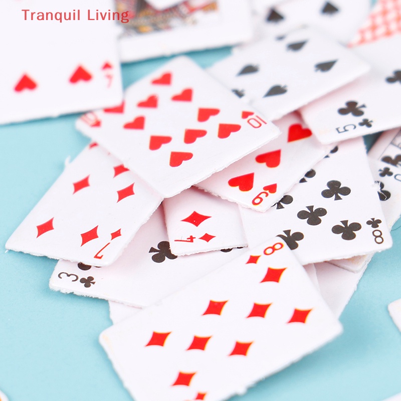 Bộ Bài poker mini Dễ Thương Trang Trí Nhà Búp Bê Tỉ Lệ 1: 12