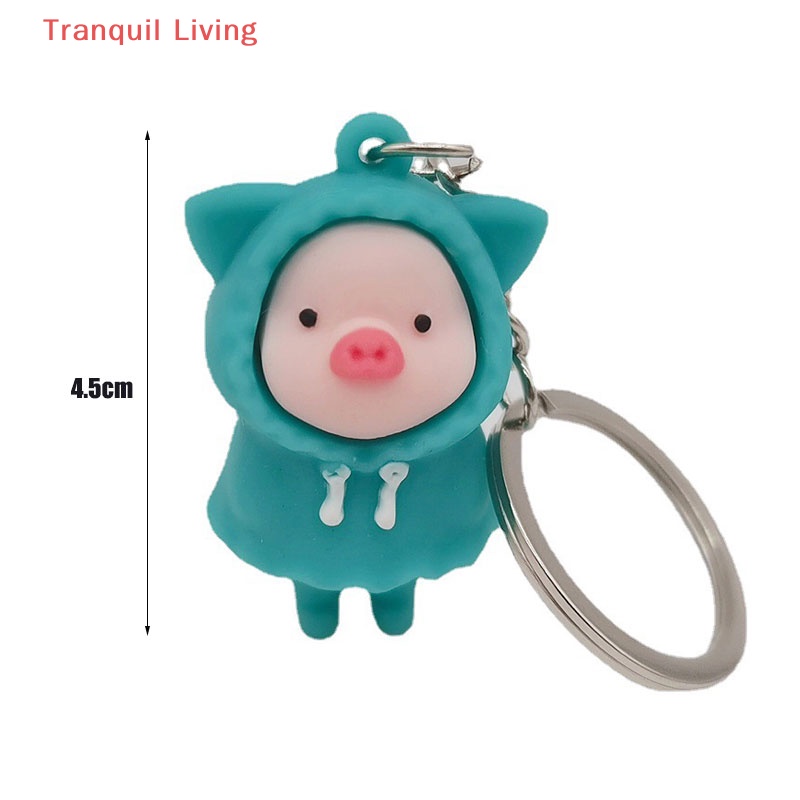 Móc Khóa Hình Chú Heo Mặc Áo Mưa Dễ Thương