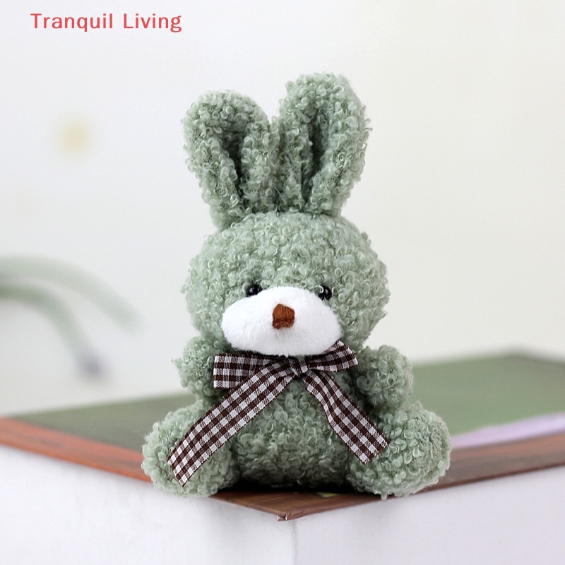 Thỏ Nhồi Bông Mềm Mại 11cm Thắt Nơ Đáng Yêu Cho Bé