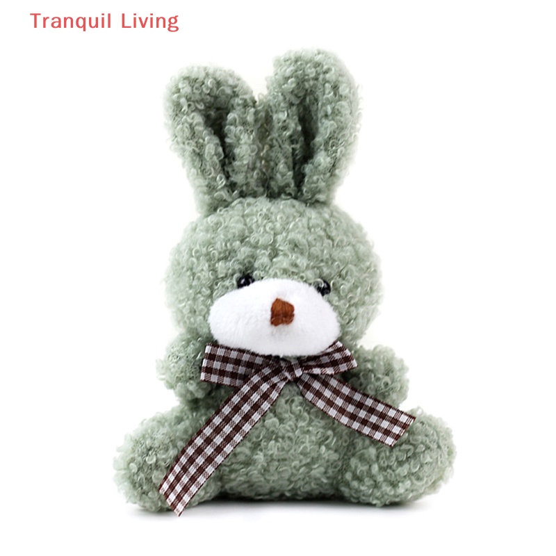 Thỏ Nhồi Bông Mềm Mại 11cm Thắt Nơ Đáng Yêu Cho Bé