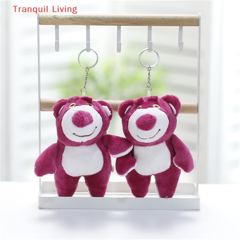 Móc Khóa Gấu Bông Hoạt Hình Dâu Tây Dễ Thương Trang Trí Túi Xách Trang Sức M I
