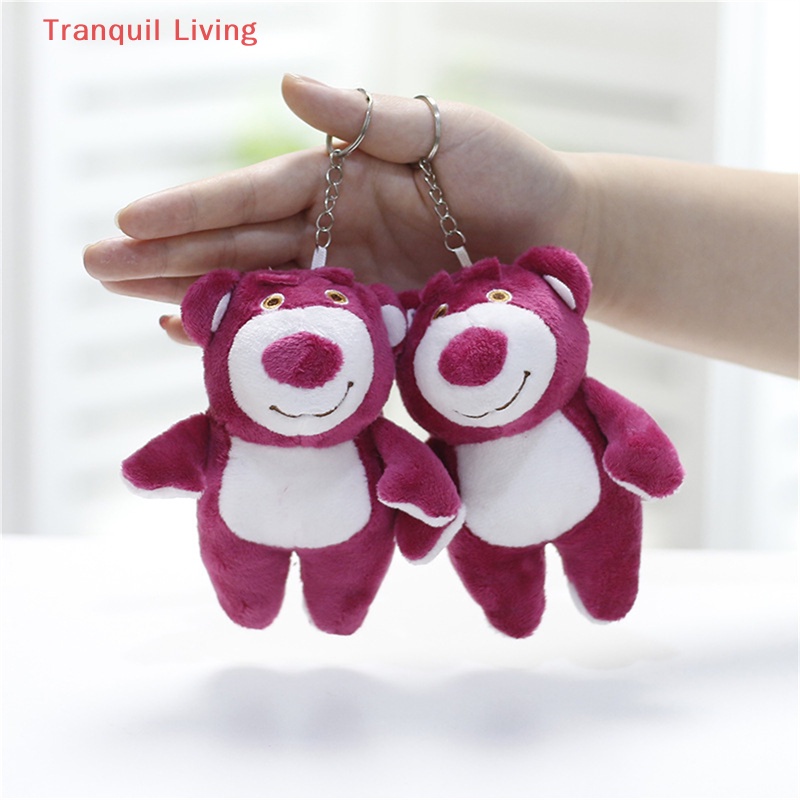Móc Khóa Gấu Bông Hoạt Hình Dâu Tây Dễ Thương Trang Trí Túi Xách Trang Sức M I