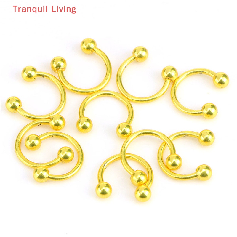 Set 10 Khuyên Mũi / Môi / Tai / Mũi Bằng Thép Không Gỉ