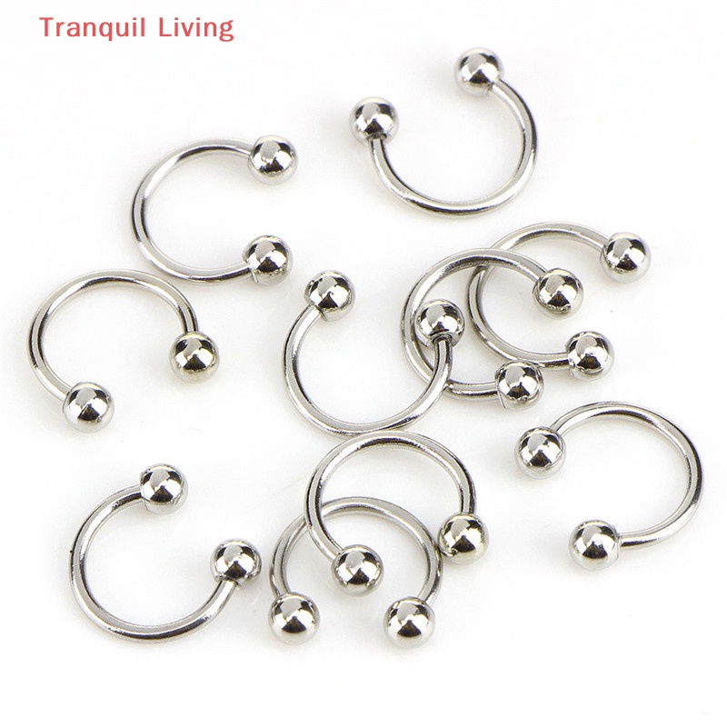 Set 10 Khuyên Mũi / Môi / Tai / Mũi Bằng Thép Không Gỉ