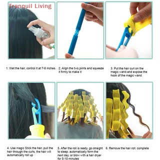 Set 10 lô uốn tóc gợn sóng nước 30cm