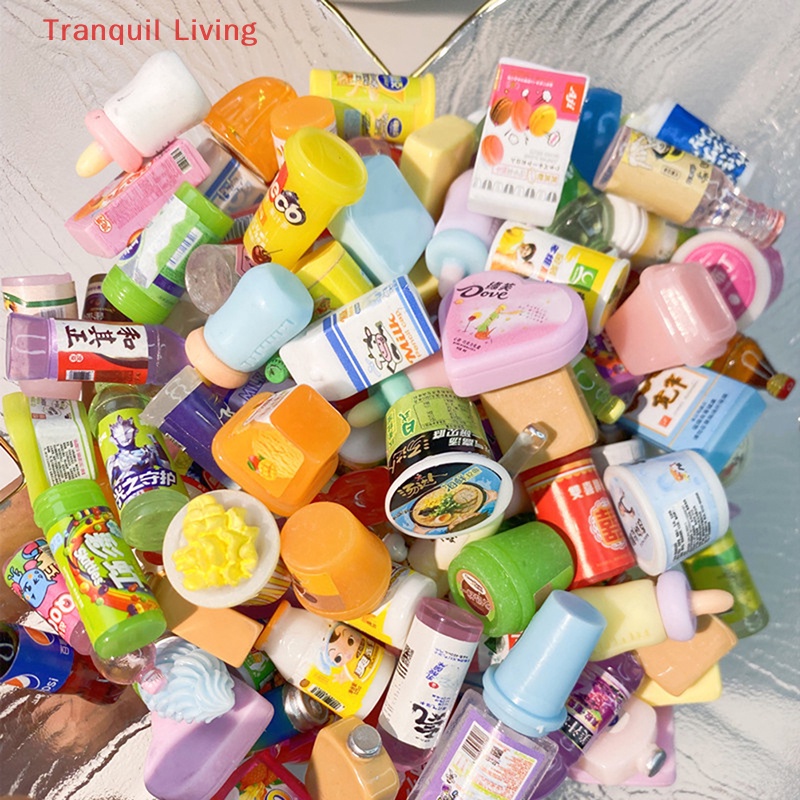 Set 5 Đồ Ăn Vặt mini Dễ Thương Cho Nhà Búp Bê