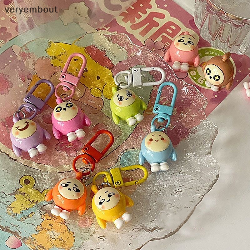 Ut Móc Khóa Hình Quả Trứng Búp Bê Hoạt Hình mini Nhiều Màu Sắc Dễ Thương