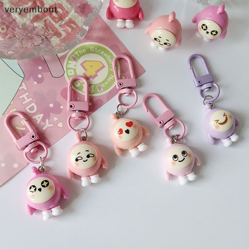 Ut Móc Khóa Hình Quả Trứng Búp Bê Hoạt Hình mini Nhiều Màu Sắc Dễ Thương