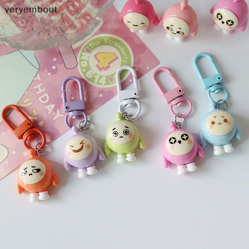 Ut Móc Khóa Hình Quả Trứng Búp Bê Hoạt Hình mini Nhiều Màu Sắc Dễ Thương