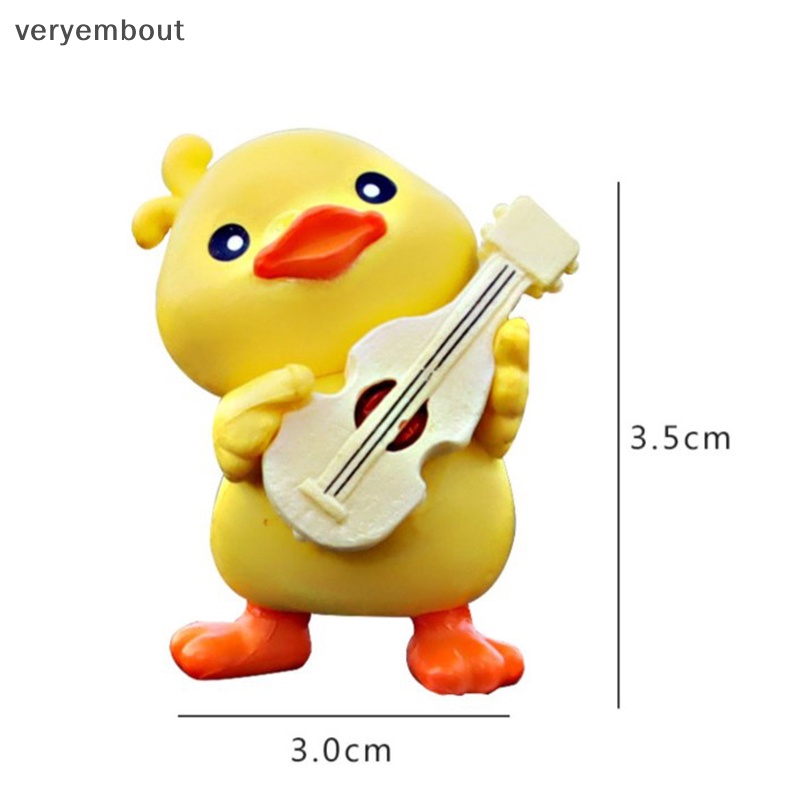 Bộ 6 Tượng Vịt Con mini Dễ Thương Dùng Trang Trí Xe Hơi