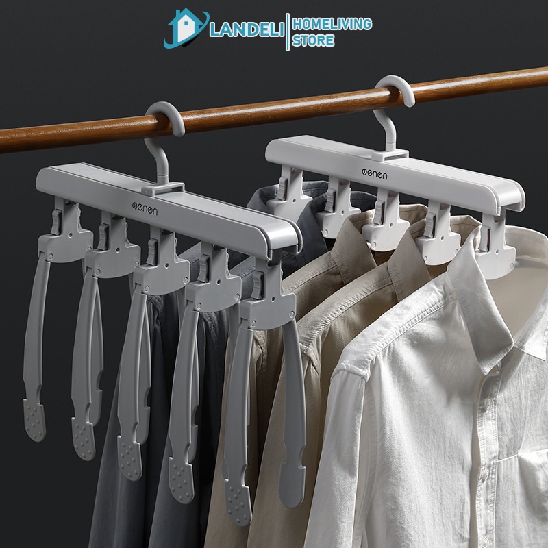 Landeli Móc Treo Quần Áo Đa Năng Không Để Lại Dấu Tiện Dụng