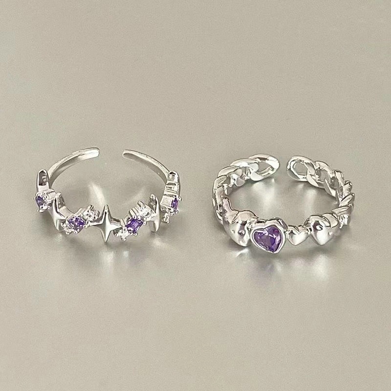 Nhẫn Hở Mạ Vàng 2K Đính Đá zircon Hình Trái Tim Sang Trọng