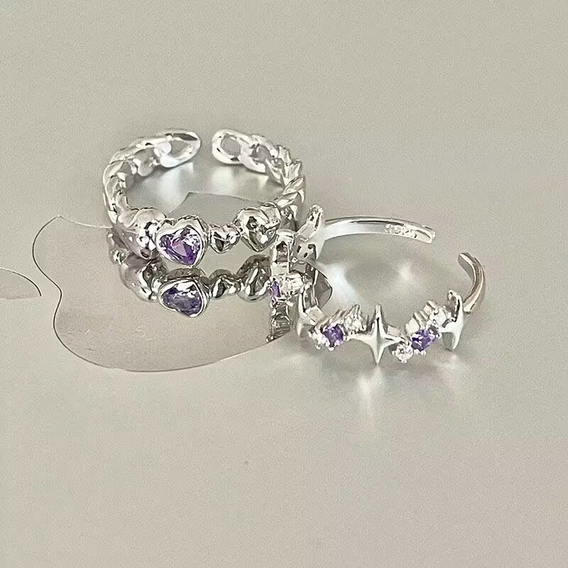 Nhẫn Hở Mạ Vàng 2K Đính Đá zircon Hình Trái Tim Sang Trọng