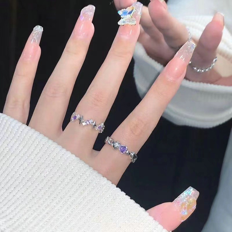 Nhẫn Hở Mạ Vàng 2K Đính Đá zircon Hình Trái Tim Sang Trọng