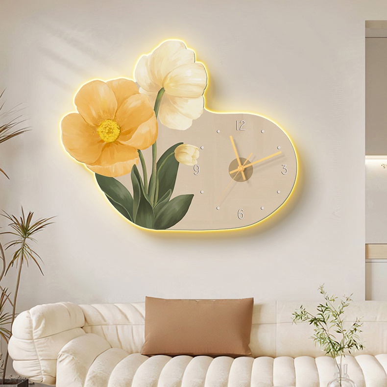 Tranh Chibi Đồng Hồ Đèn Led Cao Cấp, Decor Showroom, Spa, Nail, Quán Cà Phê