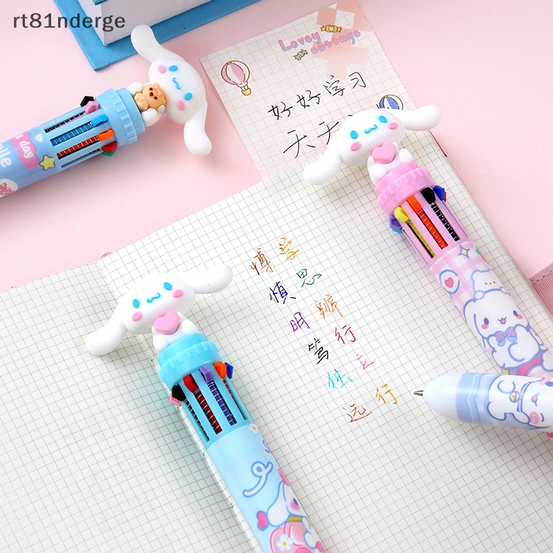 Ge kawaii Bút Bi 10 Màu Hình Chú Chó cinnamon Hoạt Hình Dễ Thương