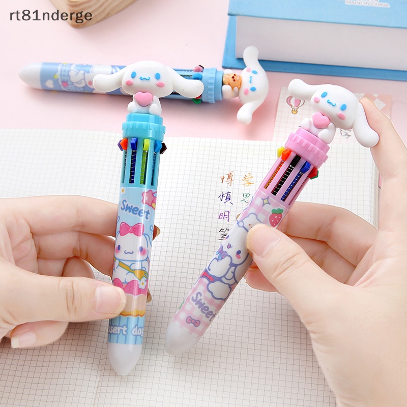 Ge kawaii Bút Bi 10 Màu Hình Chú Chó cinnamon Hoạt Hình Dễ Thương