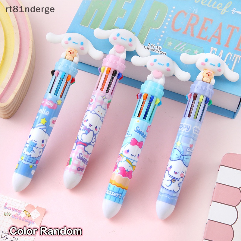 Ge kawaii Bút Bi 10 Màu Hình Chú Chó cinnamon Hoạt Hình Dễ Thương
