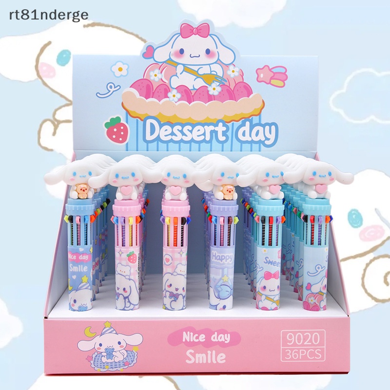 Ge kawaii Bút Bi 10 Màu Hình Chú Chó cinnamon Hoạt Hình Dễ Thương