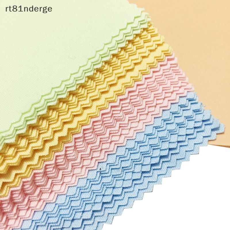 Set 10 Khăn Lau Kính Vải Sợi Nhỏ Gọn Màu Trơn 130mm * 130mm