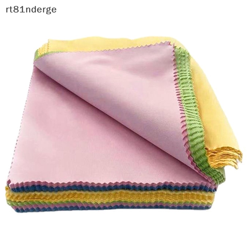 Set 10 Khăn Lau Kính Vải Sợi Nhỏ Gọn Màu Trơn 130mm * 130mm