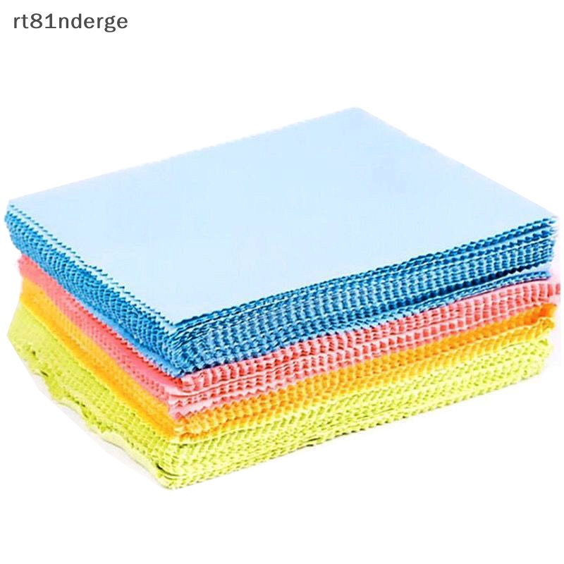 Set 10 Khăn Lau Kính Vải Sợi Nhỏ Gọn Màu Trơn 130mm * 130mm