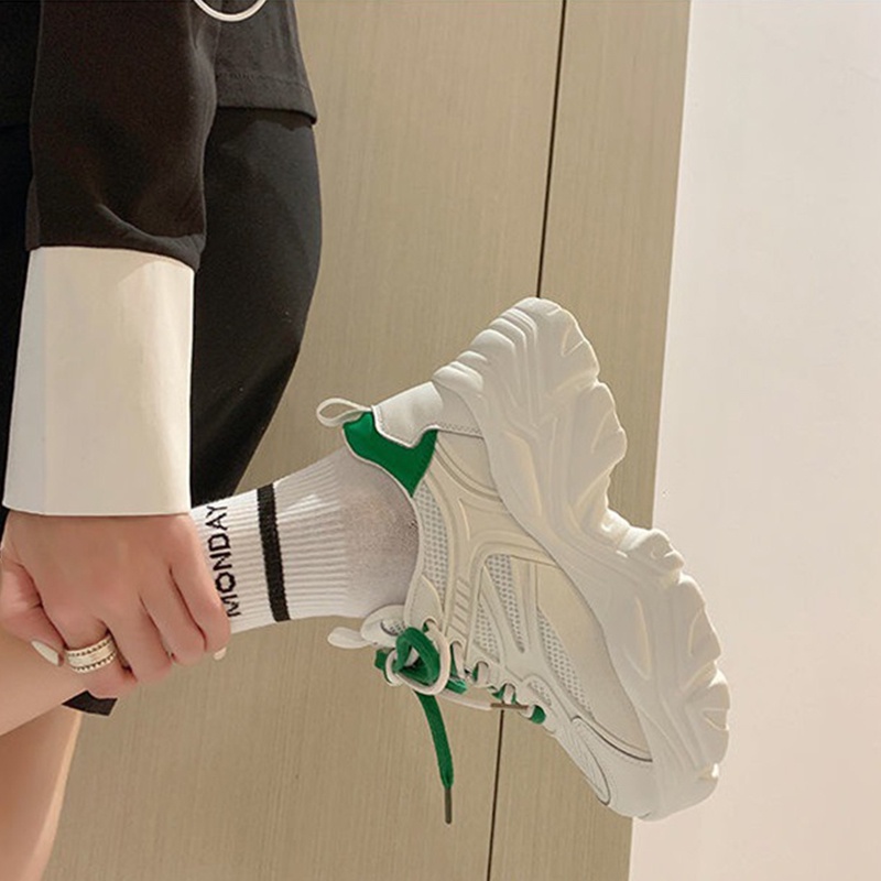Yaoli niche Chính Hãng ins Giày Thể Thao Đế Dày Dễ Phối Đồ Thời Trang Thường Ngày Cho Nữ